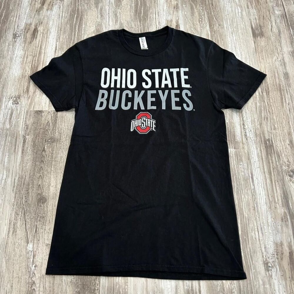 Jerzees Ohio State Buckeyes preppy college black cotton t-shirt